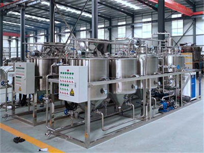 palm fruit crude oil refinery machines for palm oil processing
